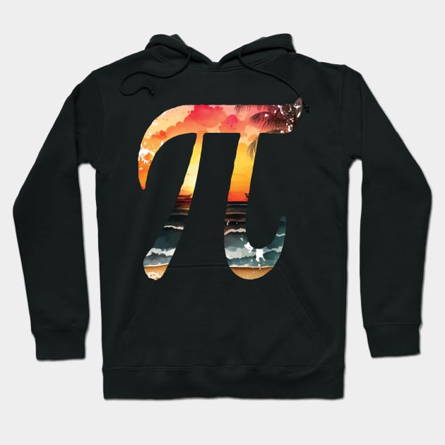 pi day sunset beach vintage Hoodie by YuriArt